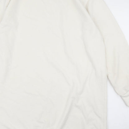 Preloved H&M Womens White   Pullover Jumper Size M - Label