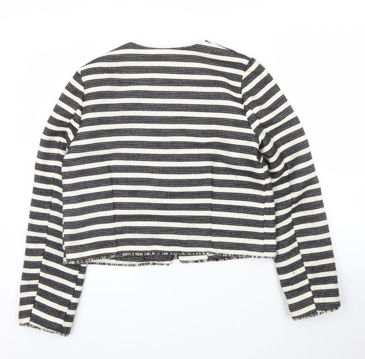 Miss Selfridge Womens Black Striped  Jacket  Size 12  - Chanel jacket
