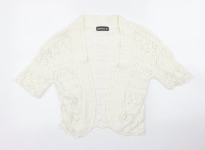Preloved Muizz Womens Ivory   Cardigan Jumper Size M - Front