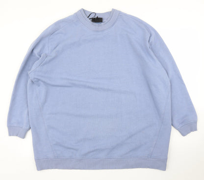 Monki Mens Blue   Pullover Jumper Size M