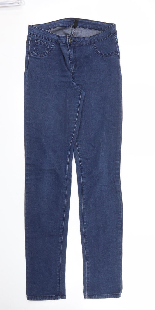 VILA Womens Blue  Denim Skinny Jeans Size L L31 in