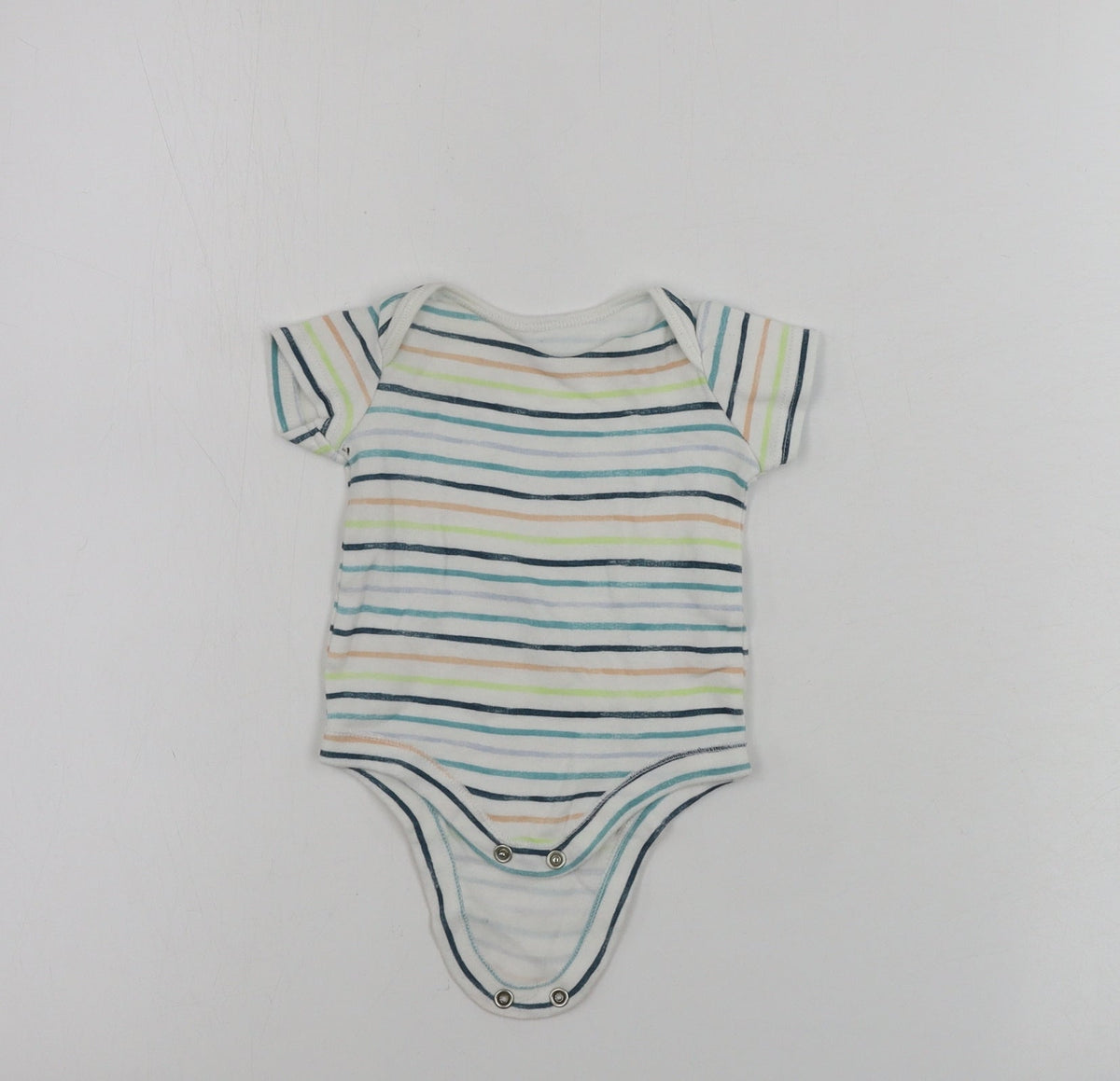 Tu Boys White Striped  Babygrow One-Piece Size Newborn