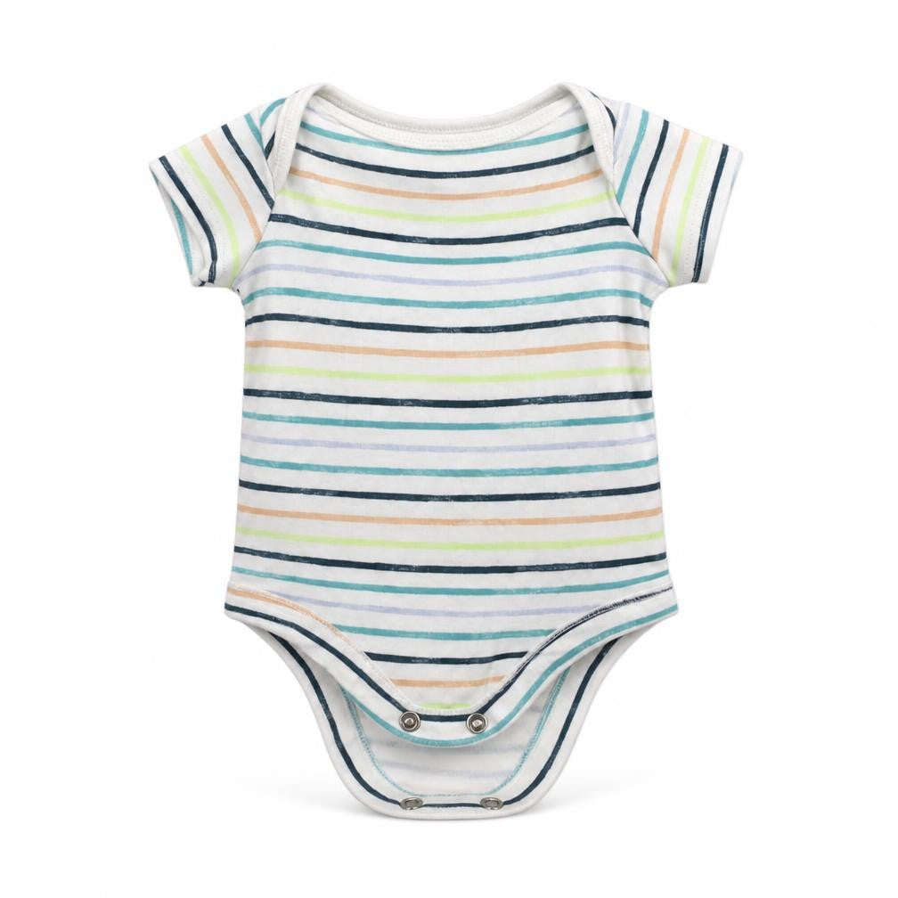 Tu Boys White Striped  Babygrow One-Piece Size Newborn