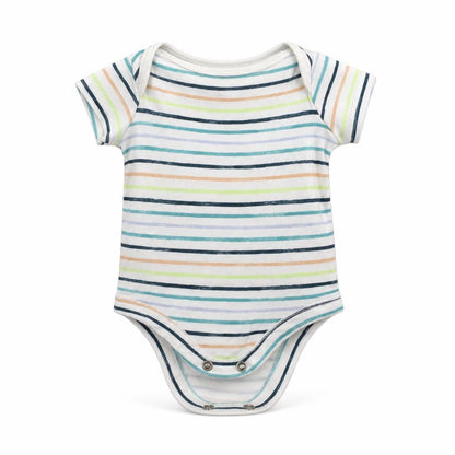 Tu Boys White Striped  Babygrow One-Piece Size Newborn