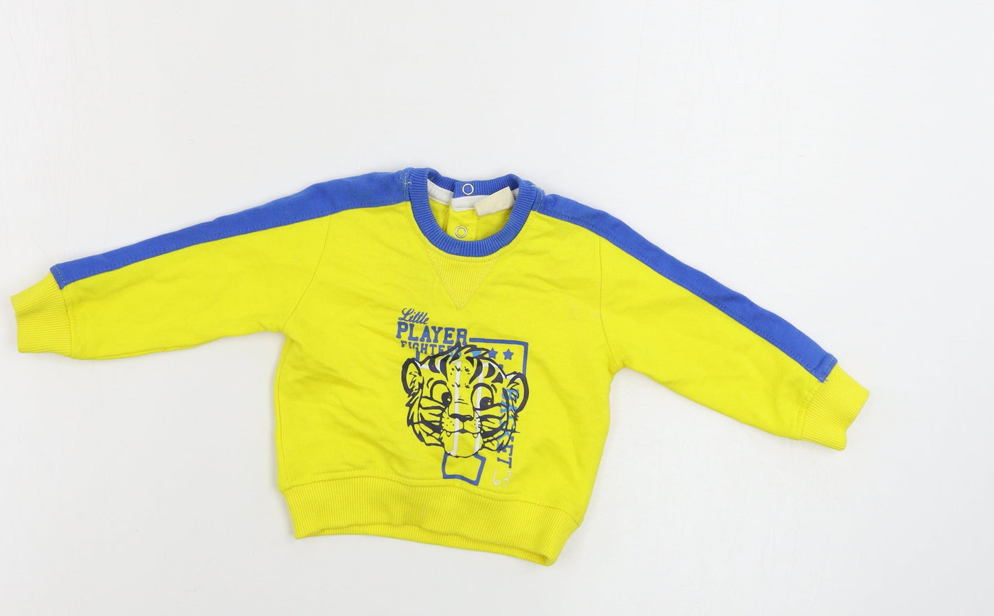 Preworn  Boys Yellow   Pullover Jumper Size 6-9 Months