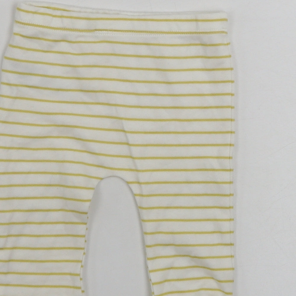 Disney Girls White Spotted  Jogger Leggings Size 3-6 Months