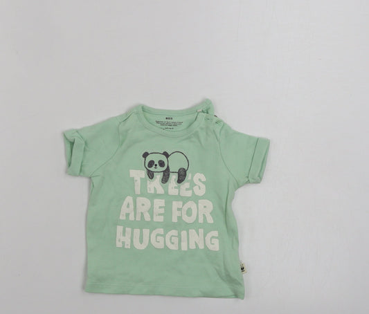F&F  Boys Green   Basic T-Shirt Size 3-6 Months