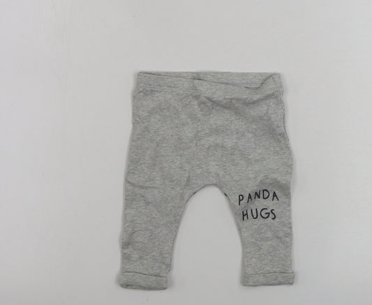 F&F  Boys Grey   Jogger Trousers Size 3-6 Months