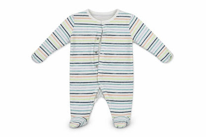 Tu Boys White Striped  Babygrow One-Piece Size 0-3 Months