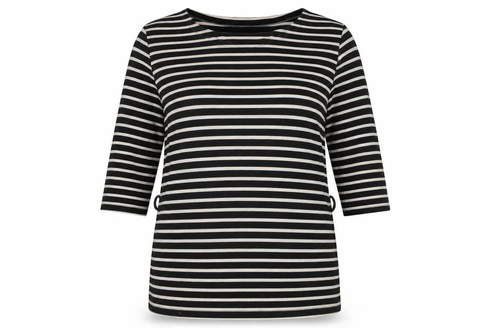 Mimosa  Womens White Striped  Pullover Jumper Size 16
