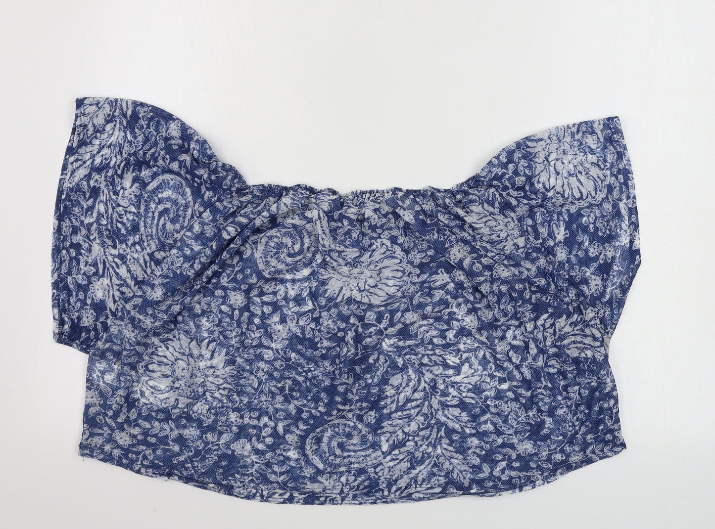 New Look  Womens Blue Floral  Basic Blouse Size 10