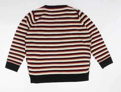Preloved EWM Womens Multicoloured Striped  Pullover Jumper Size L - Back