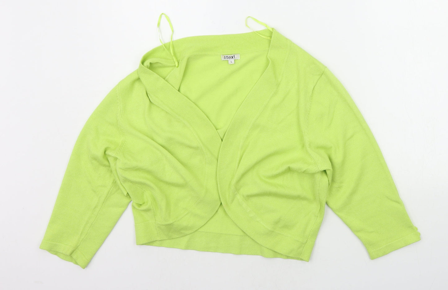 //text Womens Yellow   Cardigan Jumper Size L