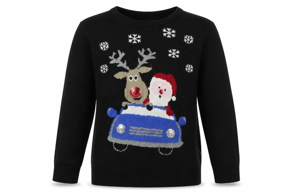 Preworn Mens Black   Pullover Jumper Size M  - Christams