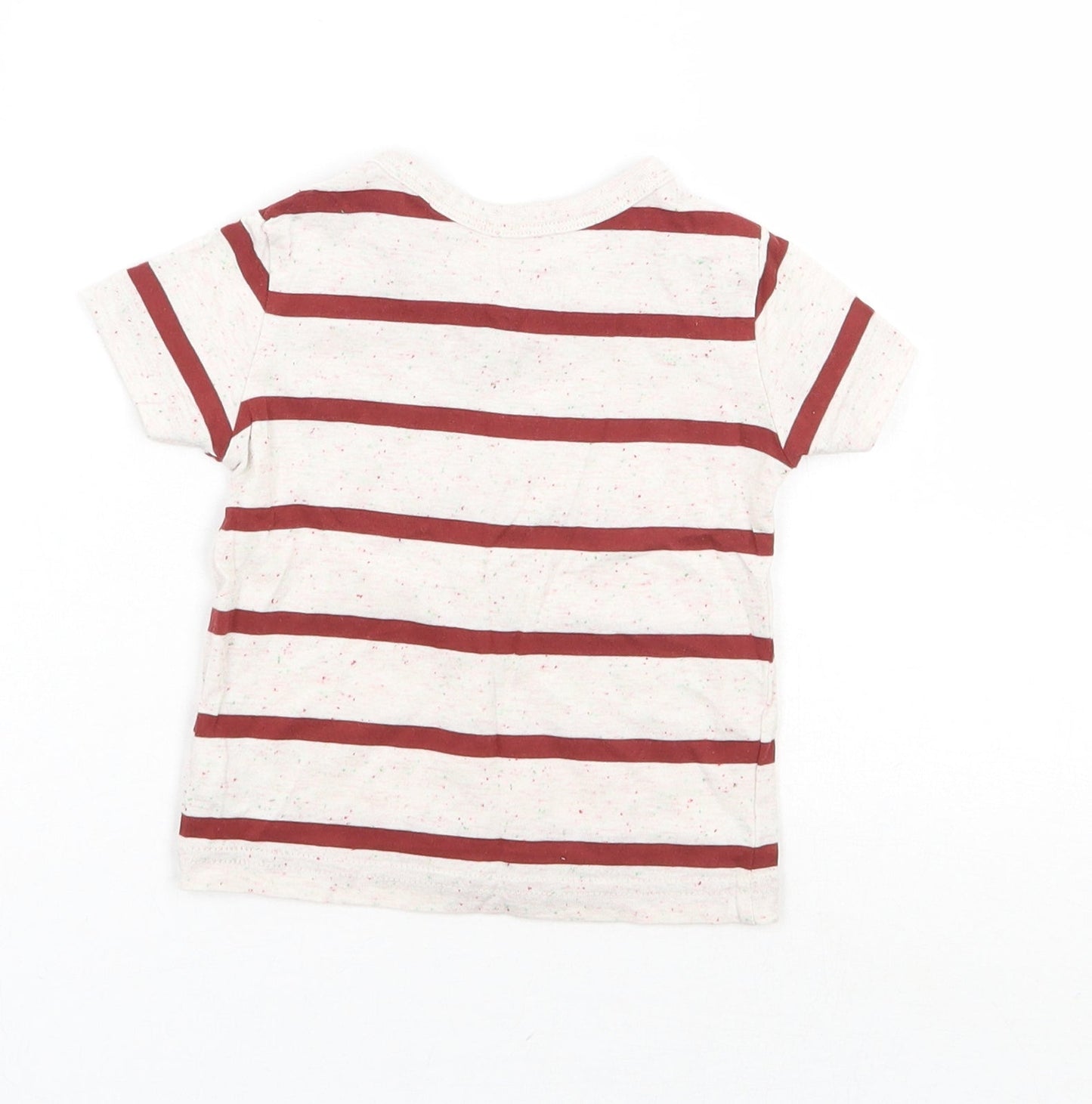 NEXT Boys Ivory Striped  Basic T-Shirt Size 3-6 Months
