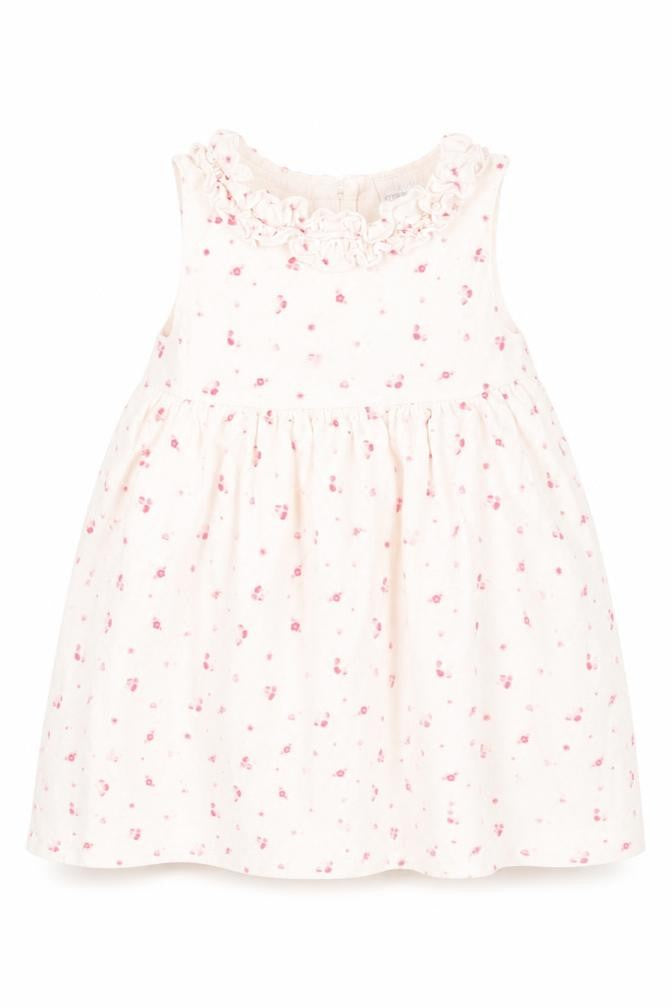 Mini Club Girls White Floral  A-Line  Size 9-12 Months