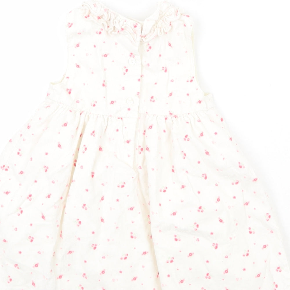 Mini Club Girls White Floral  A-Line  Size 9-12 Months