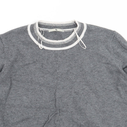 Preloved TU Womens Grey   Pullover Jumper Size 14 - Detail