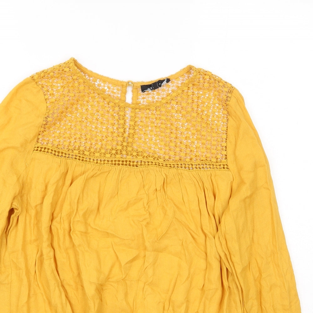 Newlook Womens Yellow   Basic Blouse Size 8