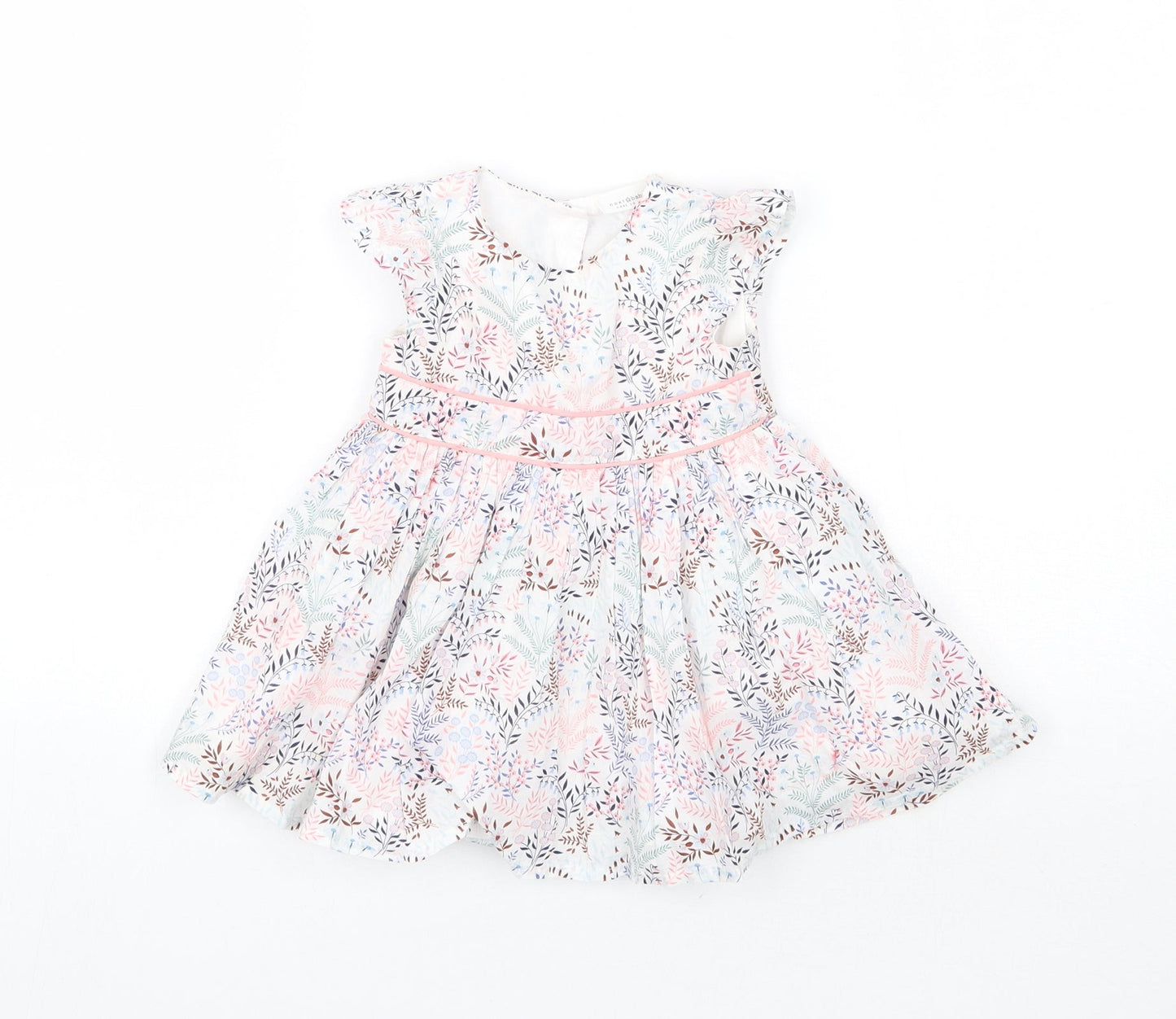 NEXT Girls White Floral  Basic Blouse Size 3-4 Years