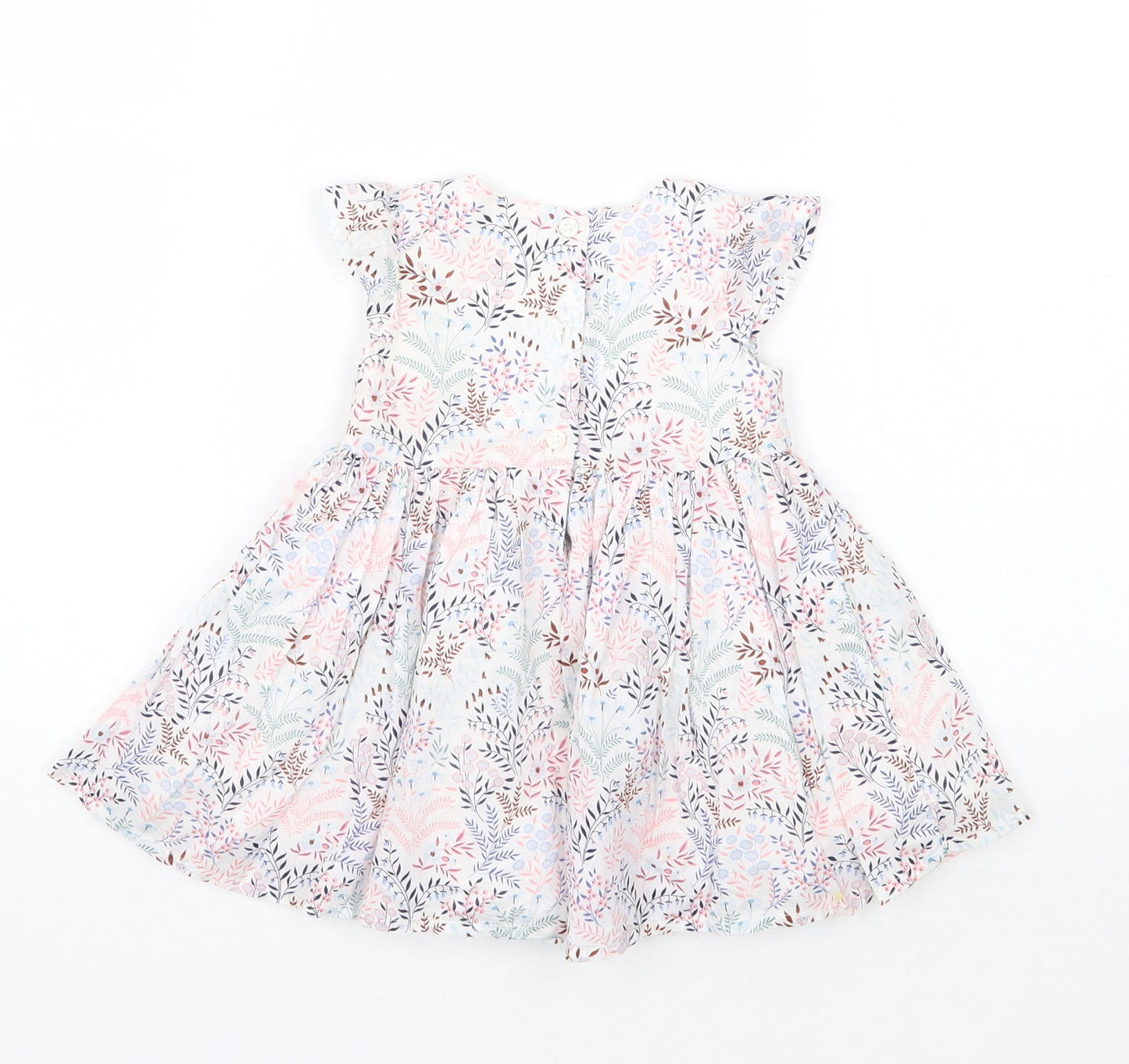 NEXT Girls White Floral  Basic Blouse Size 3-4 Years