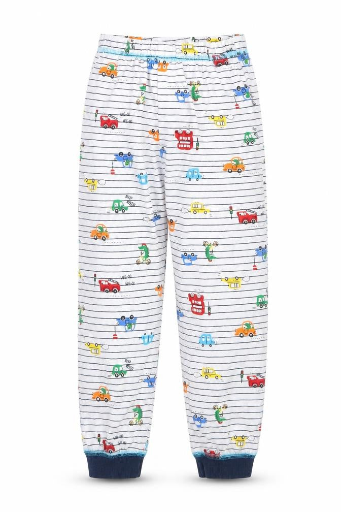 Matalan Girls White Striped   Pyjama Pants Size 4-5 Years