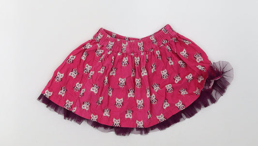 George Girls Pink Polka Dot  A-Line Skirt Size 3-4 Years