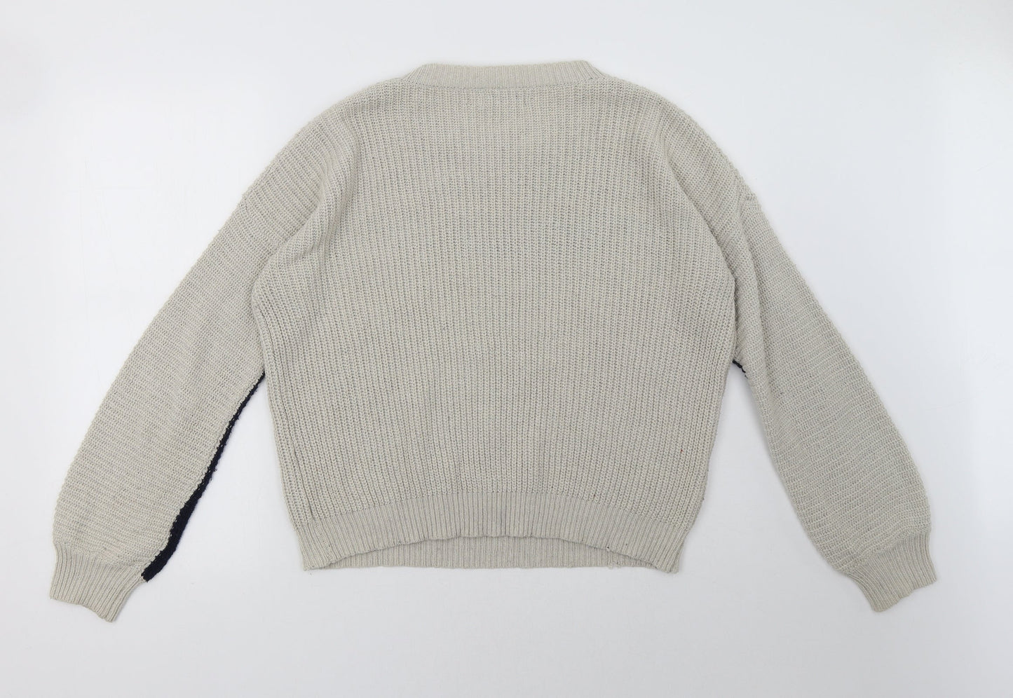 wild flower Womens Beige Striped  Pullover Sweatshirt Size L