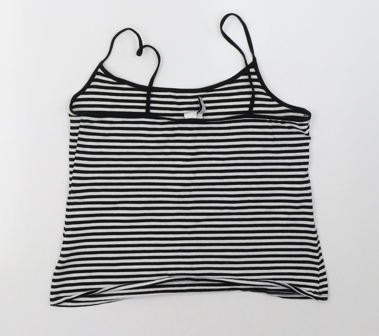 H&M Womens White Striped  Basic Tank Size L