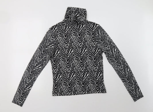 Primark Womens White Animal Print  Pullover Sweatshirt Size S