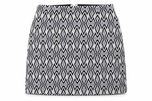 New Look Womens Blue Geometric  A-Line Skirt Size 12