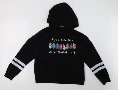 Fancyqube Womens Black   Pullover Hoodie Size S  - Friends