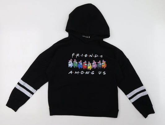 Fancyqube Womens Black   Pullover Hoodie Size S  - Friends