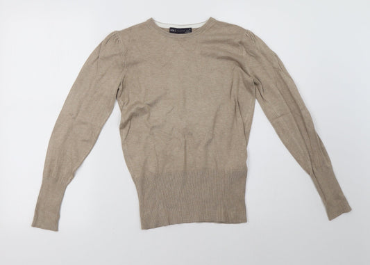 Marks and Spencer Womens Beige   Pullover Sweatshirt Size 6
