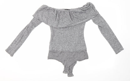 Zara Womens Grey   Bodysuit One-Piece Size S