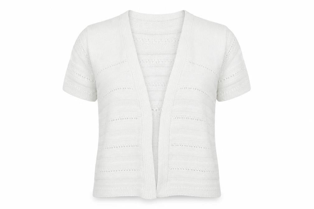 Isle Womens White   Cardigan Jumper Size S