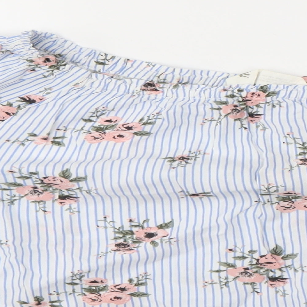 H&M Girls Blue Striped  Basic Blouse Size 13-14 Years