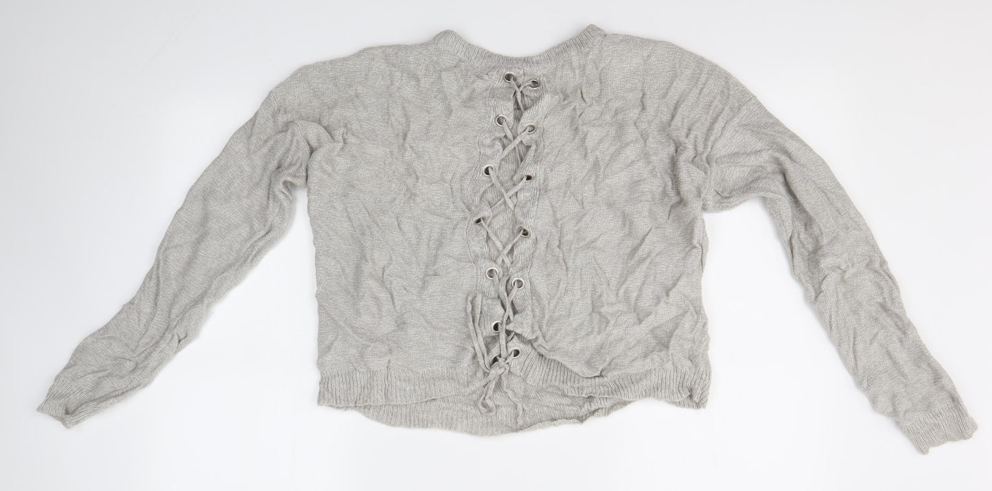 Brave Soul Womens Grey   Pullover Jumper Size M