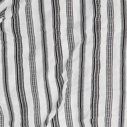 New Look Womens Multicoloured Striped  Basic Button-Up Size 12