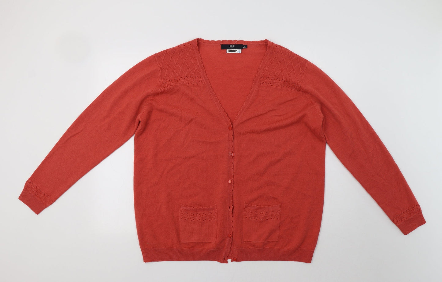 Isle Womens Pink   Cardigan Jumper Size L