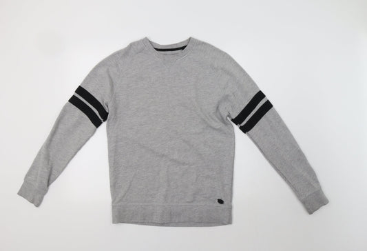 Preloved Fluid Mens Grey   Pullover Hoodie Size S - Front