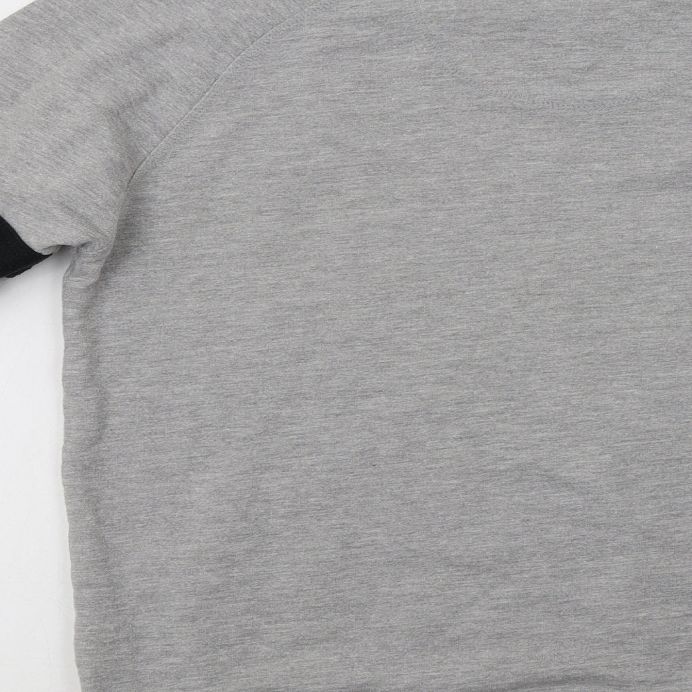 Fluid Mens Grey   Pullover Hoodie Size S