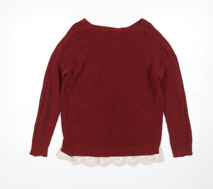 Preloved FOREVER 21 Womens Red   Pullover Jumper Size M - Front
