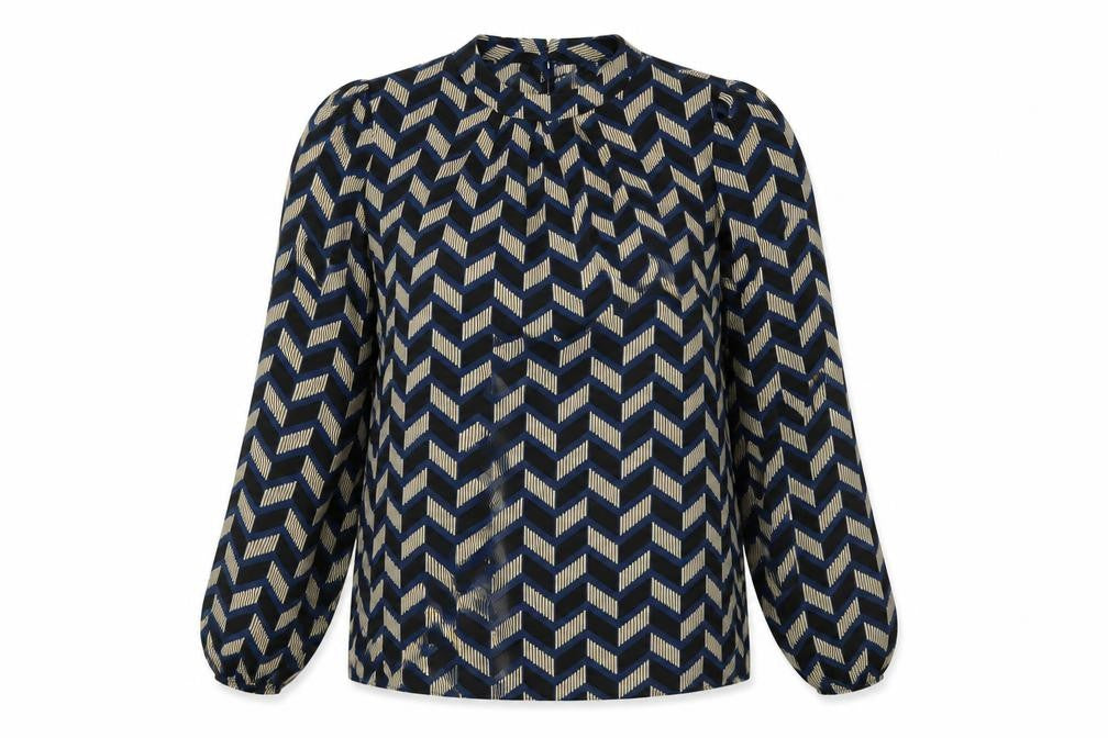 Stella Morgan Womens Multicoloured Herringbone  Basic Blouse Size 10
