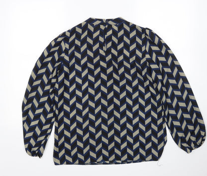 Stella Morgan Womens Multicoloured Herringbone  Basic Blouse Size 10