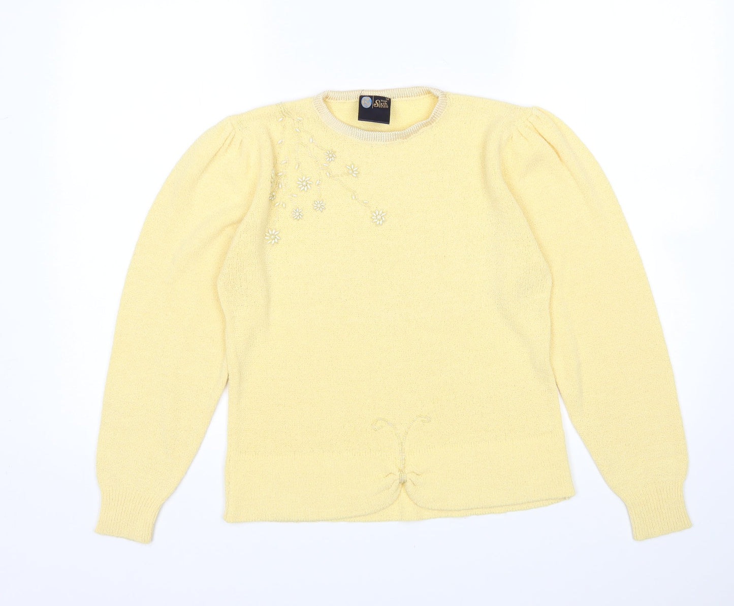 Your Sixth Sense Womens Yellow   Pullover Jumper Size 12