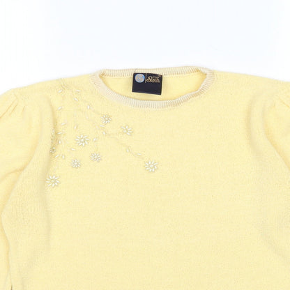 Your Sixth Sense Womens Yellow   Pullover Jumper Size 12