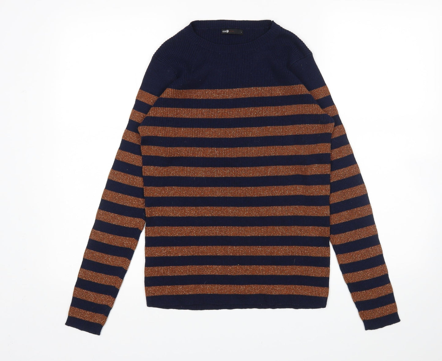Oodji Womens Multicoloured Striped  Pullover Jumper Size L