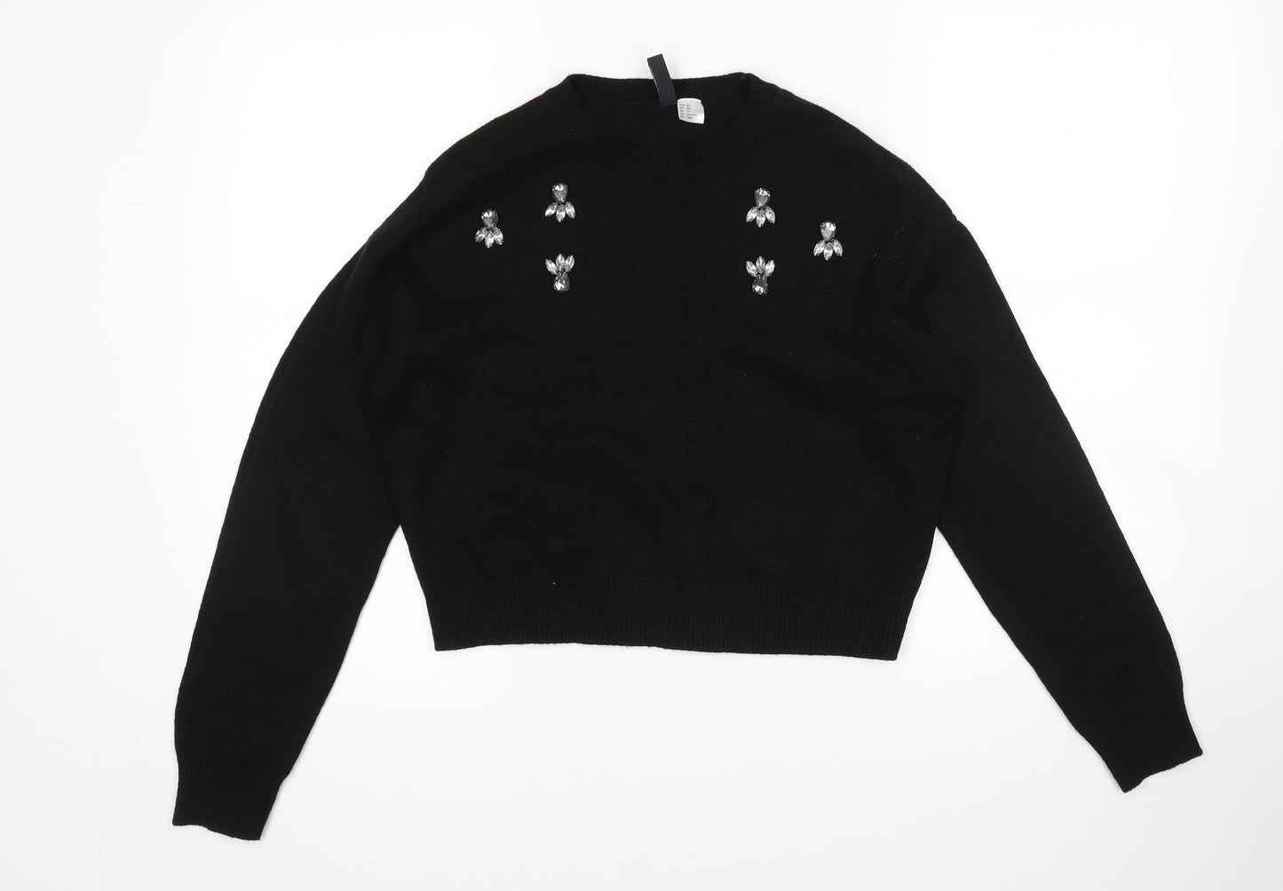 H&M Womens Black   Pullover Jumper Size XS
