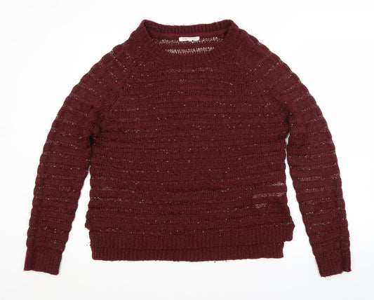 Preworn Womens Purple Striped  Pullover Jumper Size 16